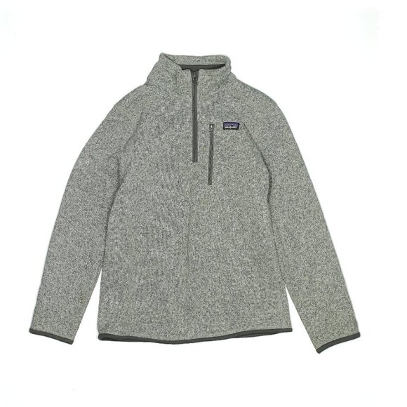 Patagonia Better Sweater Quarter Zip Fleece Jacket Kids 12 Gray Casual Gorpcore - Picture 1 of 4
